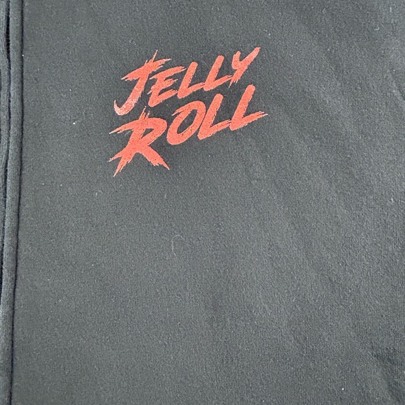 Jelly Roll Even Angels Cry Black Full Zip Hoodie Mens 2X - Picture 5 of 7